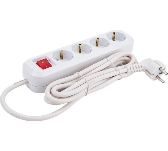 Изображение товара Удлинитель UNIVersal s-304а пвс 3/1,5 4гн. с заземлением, с выключателем, длина 3м (еврослот) 1734