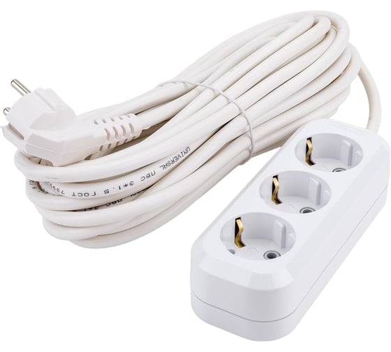 Изображение товара Удлинитель UNIVersal е-303а пвс 3/1,5 3гн. с заземлением, длина 10м (еврослот) 1725