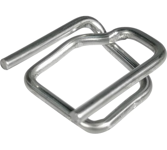 Изображение товара Оцинкованная пряжка КОРДЛЕНД 16x34x3,5 для ПП/ПЭТ ленты 15-16 мм, 1000 шт. PR-16zn KREP-00118