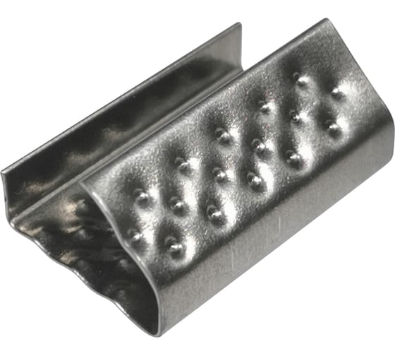 Изображение товара Стальная скрепа КОРДЛЕНД 15x27x0,5 для ПП ленты 15 мм, 1000 шт. PP-16 KREP-00623