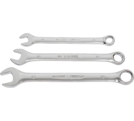 Изображение товара Набор комбинированных ключей 3шт 8, 10, 12мм 1/5 Энкор 26234