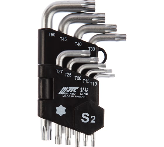 Изображение товара Набор Г-образных ключей торкс T10-T50 9шт JTC 5354