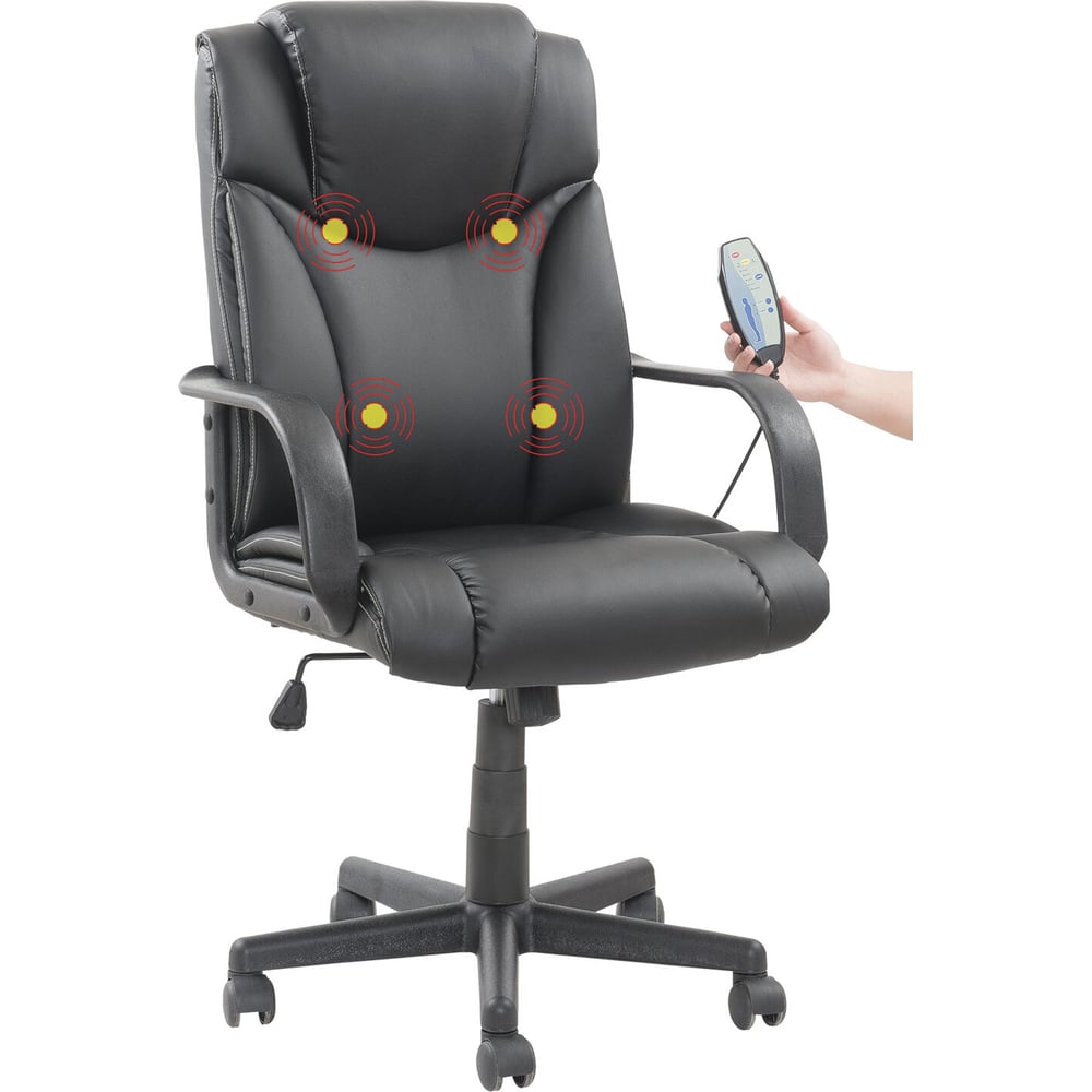 Изображение товара Офисное кресло BRABIX Relax Ms-001 с массажем, экокожа, черное