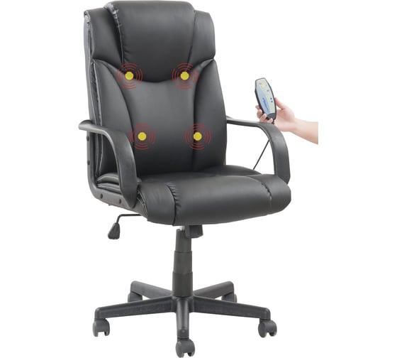 Изображение товара Офисное кресло BRABIX Relax Ms-001 4 массажных модуля, экокожа, черное 532519