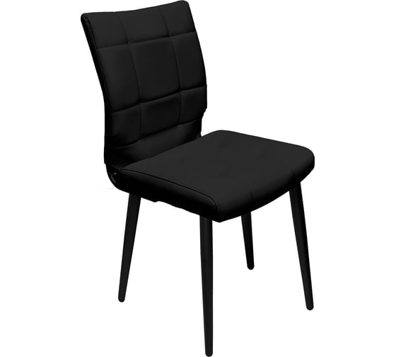 Изображение товара Стул BRABIX Novita Cf-060 черная экокожа, усиленный металлический каркас, черный 532781