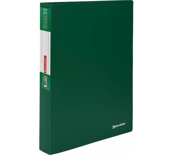 Изображение товара Папка BRAUBERG Office 80 вкладышей, зеленая, 0.8 мм 271333