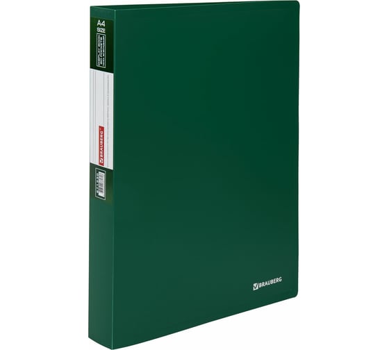 Изображение товара Папка BRAUBERG Office 60 вкладышей, зеленая, 0.6 мм 271330