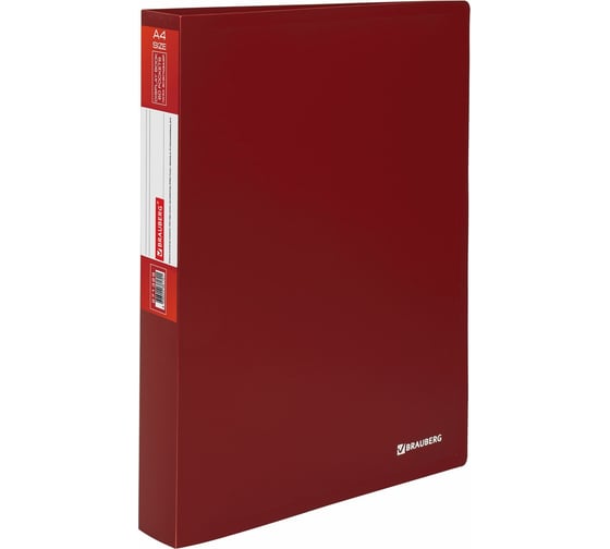 Изображение товара Папка BRAUBERG Office 60 вкладышей, красная, 0.6 мм 271329