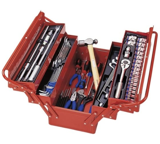 Изображение товара Универсальный набор инструментов (раскладной ящик, 65 предметов) KING TONY 902-065MR01