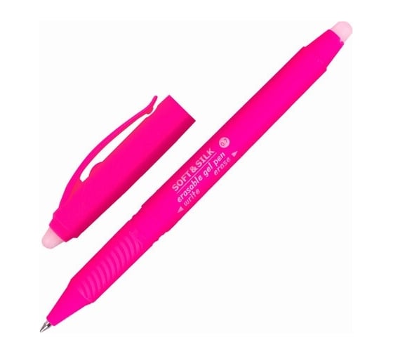 Изображение товара Стираемая гелевая ручка Soft silk Fruity с грипом BRAUBERG, синяя, корпус ассорти, узел 0.7 мм 24 шт 143254