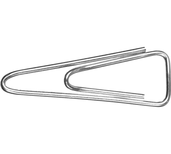 Изображение товара Скрепки ОФИСМАГ большие 50 мм, никелированные, треугольные, 50 шт, в картонной коробке 222093