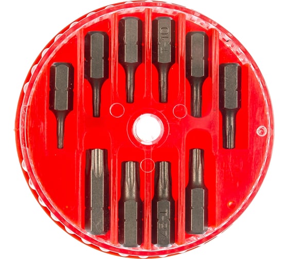 Изображение товара Набор вставок с отверстием, в боксе 1/4 DR торкс T7H-T40H 10шт JTC 5363