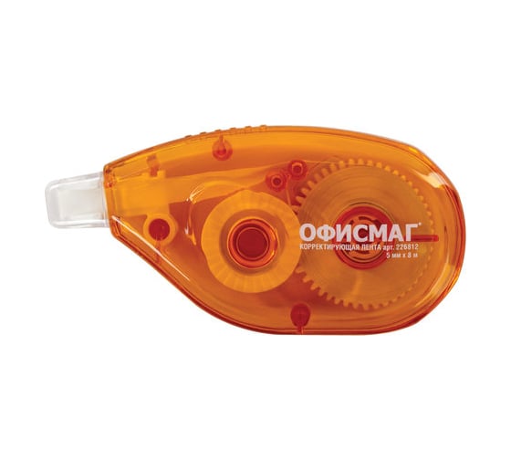 Изображение товара Корректирующая лента ОФИСМАГ 5 мм х 8 м, корпус оранжевый, блистер 226812