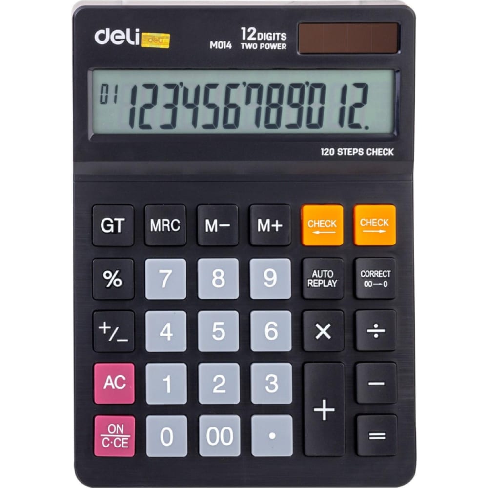 Настольный полноразмерный калькулятор DELI шредер deli et015 черный секр p 4 фрагменты 5лист 10лтр пл карты