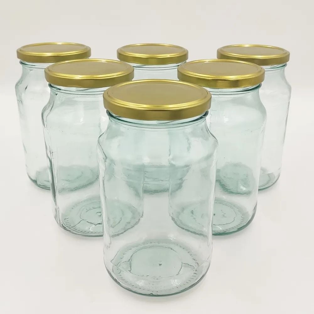 Изображение товара Набор стеклянных банок ЛЕТО D82мм 0.95л с крышками 6 шт