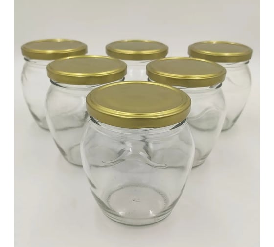 Изображение товара Набор банок ЛЕТО стеклянные под твист-офф d82мм 0.5л амфора с крышкой 6шт 97513