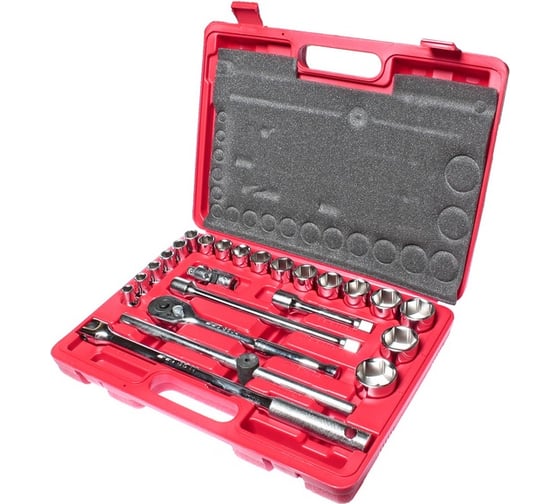 Изображение товара Набор шестигранных торцевых головок 1/2" 10-32мм в кейсе 24шт JTC-H424B