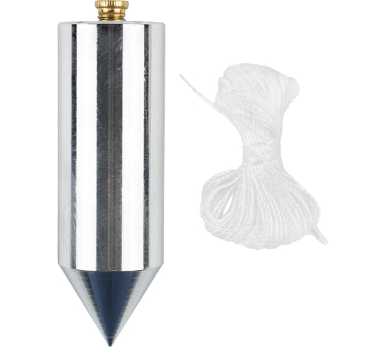 Изображение товара Цилиндрический отвес ШАБАШКА металл, шнур 5 м, 600 г 228542