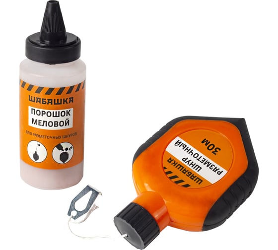 Изображение товара Разметочный шнур ШАБАШКА в пластмассовом обрезиненном корпусе, порошок, 30 м 228552