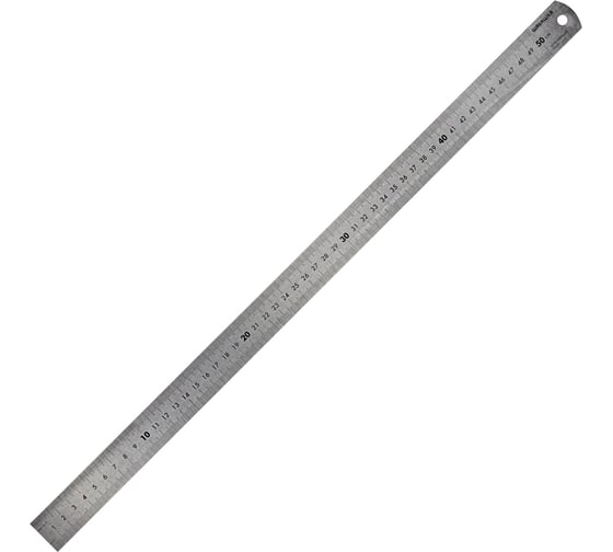 Изображение товара Линейка ШАБАШКА двухсторонняя шкала, нержавеющая сталь, 500 мм 228550