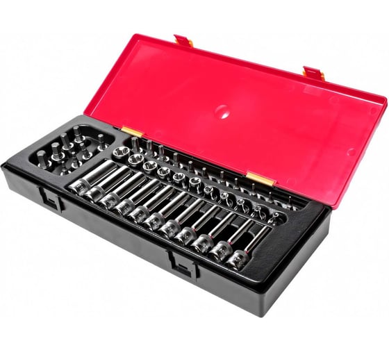 Изображение товара Набор головок торцевых JTC 3/8" TORX, HEX в кейсе 41 предмет -K3411 734214