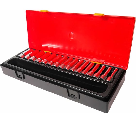 Изображение товара Набор шестигранных торцевых головок 3/8" 6-22мм в кейсе 16шт JTC-K3161