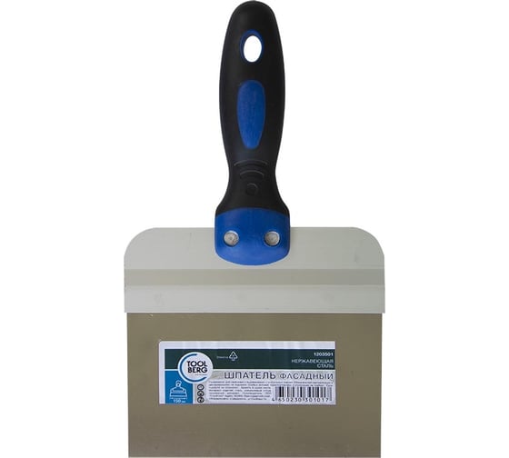 Изображение товара Фасадный шпатель Toolberg 1203501 нержавеющая сталь, двухкомпонентная ручка, 150 мм ЛА-00000132