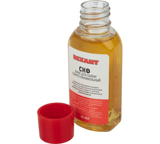 Изображение товара Флюс для пайки СКФ спирто-канифольный 30 мл REXANT 09-3640