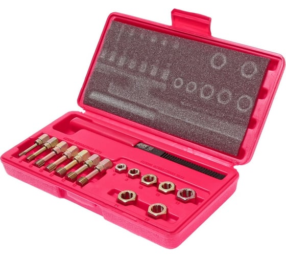 Изображение товара Набор инструментов для восстановления резьбы М6x1.0-М12x1.75мм 15 предметов кейс JTC -3916 700200