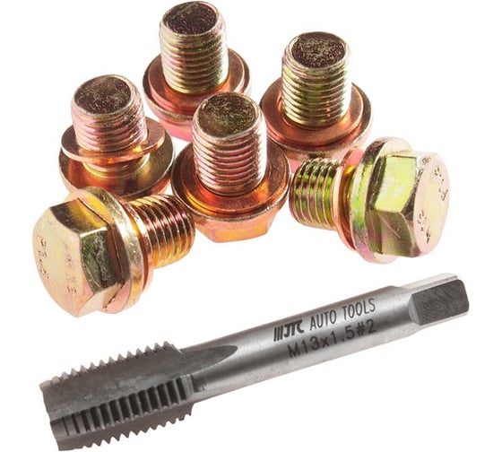 Изображение товара Набор инструментов для восстановления резьбы маслосливных отверстий 13мм в боксе JTC-2030
