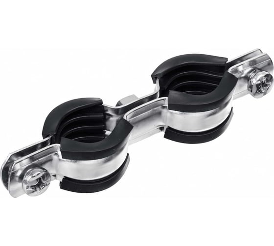 Изображение товара Двойной трубный оцинкованный хомут ЗУБР 1/2", 8 шт. 37890-20-24