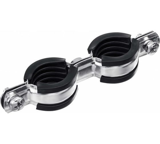 Изображение товара Двойной трубный оцинкованный хомут ЗУБР 3/4", 8 шт. 37890-25-29