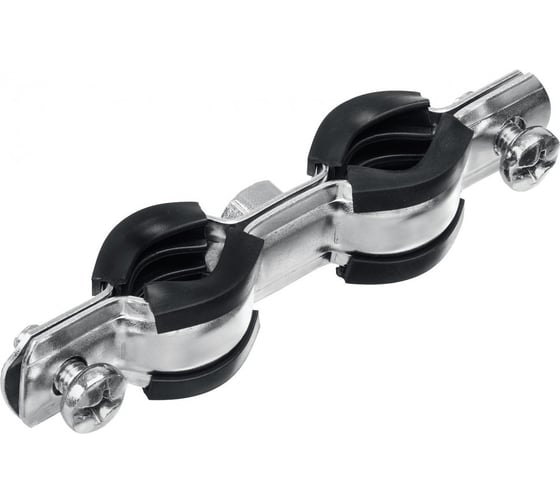 Изображение товара Двойной трубный оцинкованный хомут ЗУБР 3/8", 8 шт. 37890-15-19