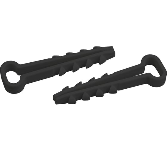 Изображение товара Дюбель хомут для плоского кабеля ЭРА DXP58b10, 5-8 мм, черный, 10 шт. Б0059310