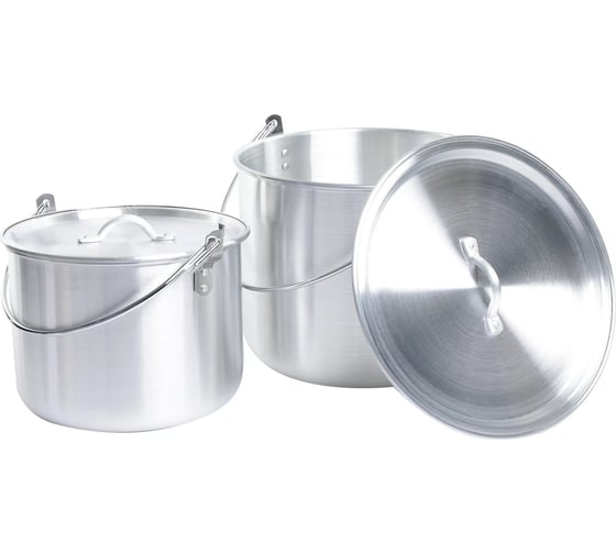 Изображение товара Набор алюминиевых котлов с крышкой Tramp 4.8 л + 9 л TRC-085