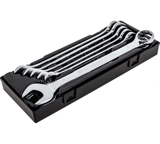 Изображение товара Набор комбинированных ключей 24-32мм с зеркальной полировкой в кейсе 8шт JTC-K6085