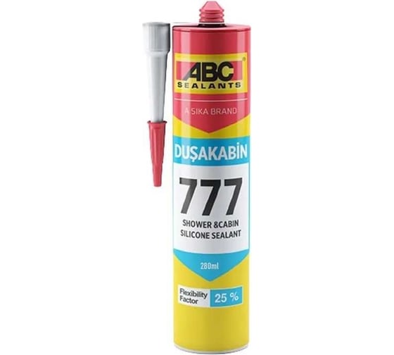 Изображение товара Силиконовый санитарный герметик АВС 777 Shover/Cabinet, белый, 280 мл 7772809010