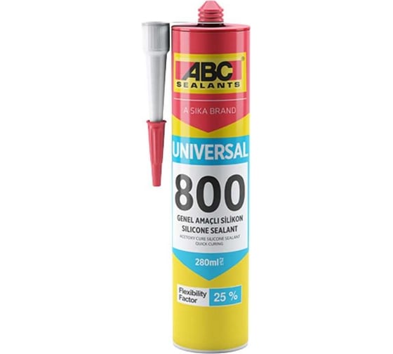 Изображение товара Силиконовый универсальный герметик АВС 800 Universal бесцветный, 280 мл 8002800001