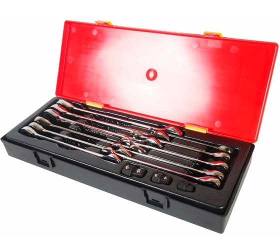 Изображение товара Набор комбинированных трещоточных ключей 8-19мм в кейсе 14шт JTC-K6141