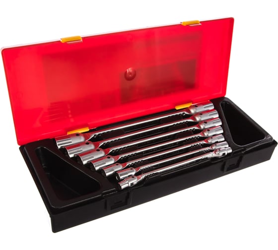 Изображение товара Набор двенадцатигранных шарнирных ключей 6-19мм 7шт JTC-K6072