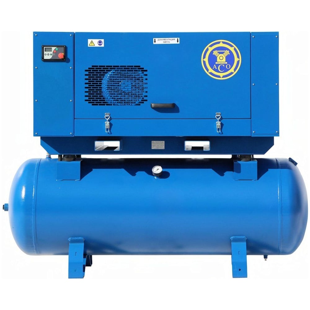 Изображение товара Винтовой компрессор Бежецкий ЗАСО АСО-ВК 7,5 10-500 500 л ресивер