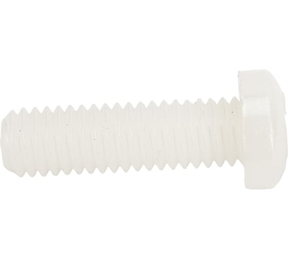 Изображение товара Винт с полукруглой головкой и крестовым шлицом DINFIX DIN 7985, полиамид (пластик), М6x20, 10 шт. 00-00003328