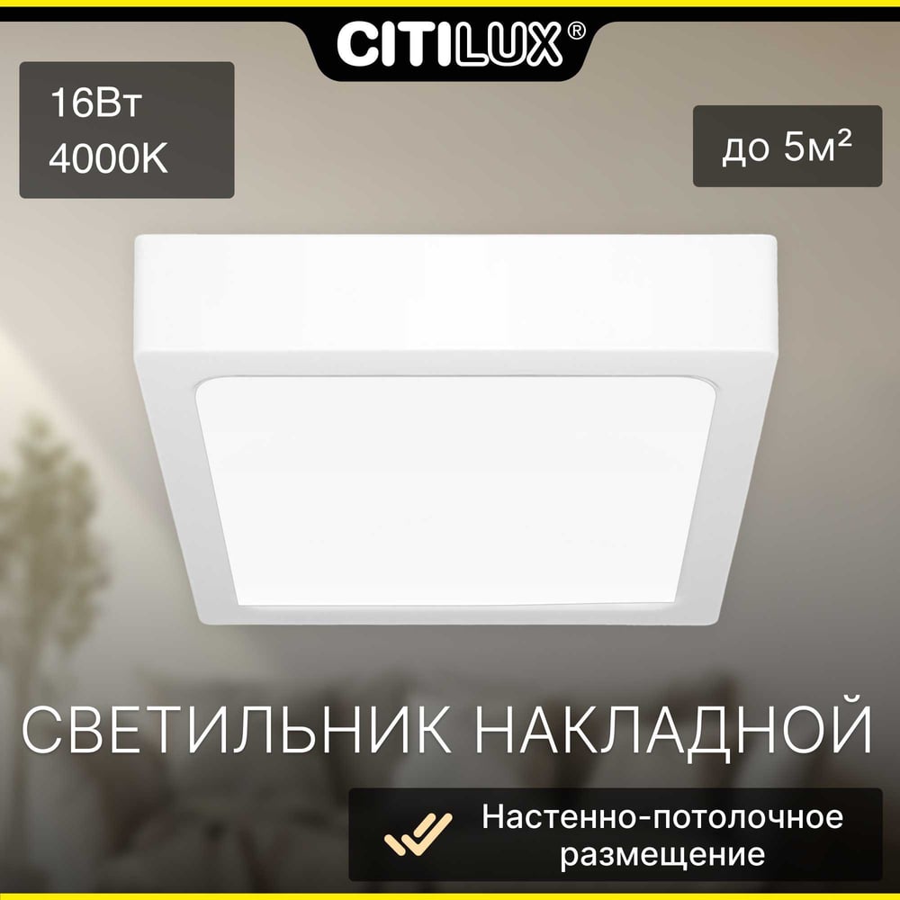 Изображение товара Светодиодный накладной светильник Citilux Галс CL55K16N
