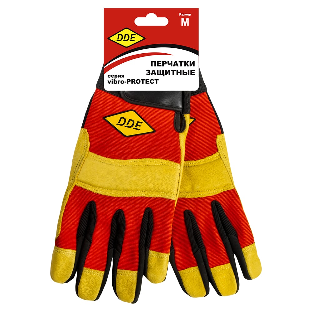 Изображение товара Перчатки vibro-PROTECT DDE 648-519 из натуральной кожи, универсальные, размер M