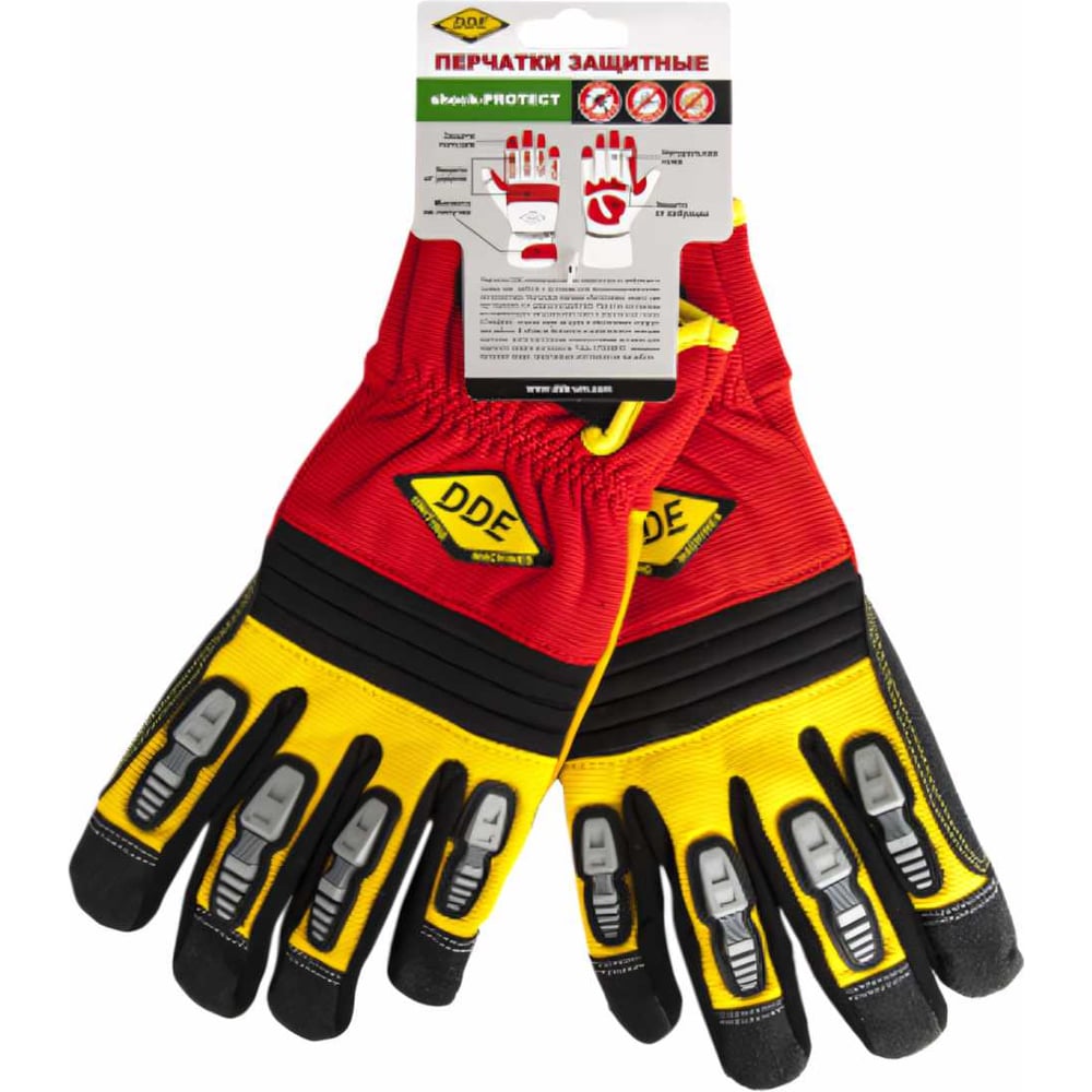 Изображение товара Перчатки shock-PROTECT из натуральной кожи, размер L, DDE 648-496