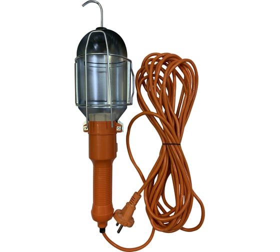 Изображение товара Переносная универсальная лампа TopAuto топ авто 5 метров, 220В/60Вт (с выключателем, подвесной крюком, стальной отражатель, защитная сетка) LP-5M