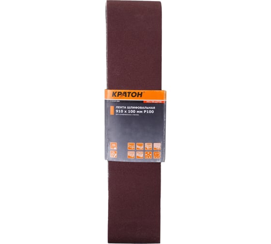 Изображение товара Лента шлифовальная 910x100 мм, P100, 3 шт КРАТОН 1 13 01 065