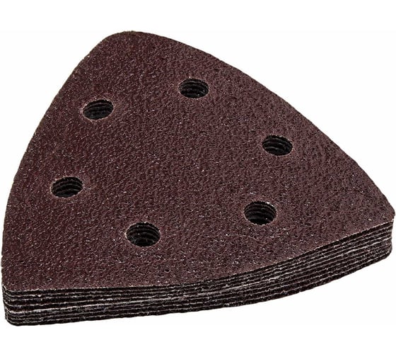 Изображение товара Набор шлифовальных листов дельтавидных (93 мм; Р80) 10 шт. ПРАКТИКА 240-447