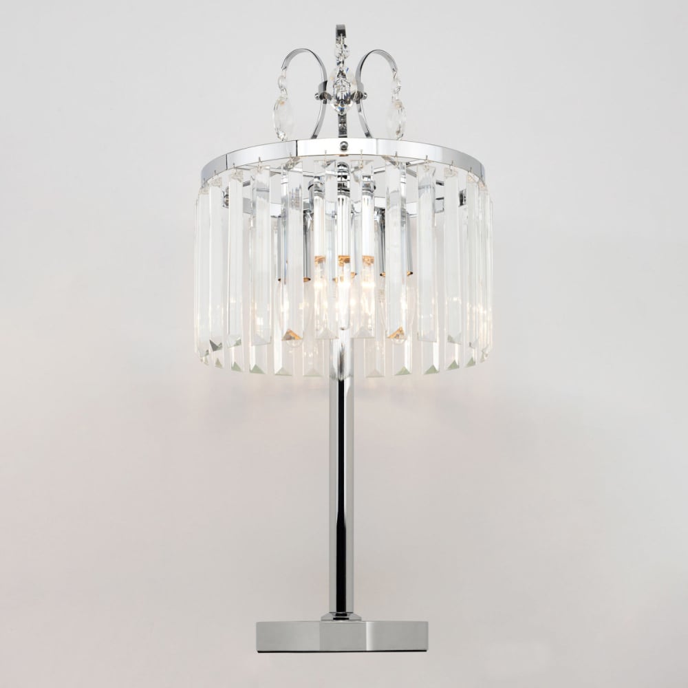 Настольная хрустальная лампа Citilux люстра подвесная хрустальная avenue 8xe14 40вт размер 62x62x63 152 см хром