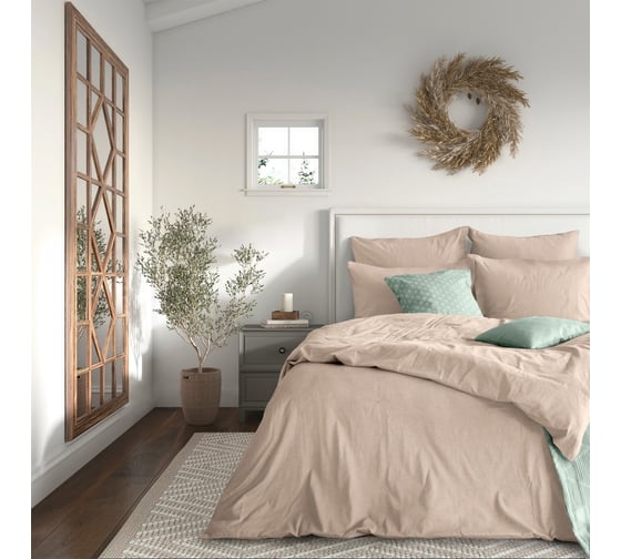 Изображение товара Комплект постельного белья Verossa Melange двуспальный, с наволочками 50x70 см Praline 775854